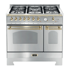 Piano de cuisson - Dolce Vita 90 cm (2 fours) (Acier Inoxydable/Laiton) Gaz
