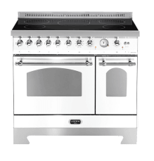 Dolce Vita - Induktionsspis 90 cm (2 ugnar) (Pärlvit/Krom) 