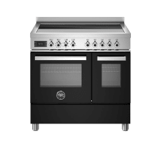 Professional - Induksjonskomfyr 90 cm (2 ovner) (Svart) Indusjon