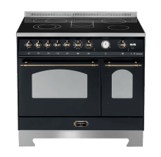 Dolce Vita - Keramisk komfyr  90 cm (2 ovner) (Svart/Bronse)