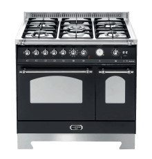 Piano de cuisson - Dolce Vita 90 cm (2 fours) (Noir/Chrome) Gaz