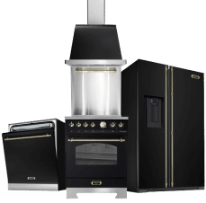 Ensemble de cuisine - Lofra Dolcevita 60 cm (cuisinière à gaz + lave-vaisselle + réfrigérateur + crédence + hotte)