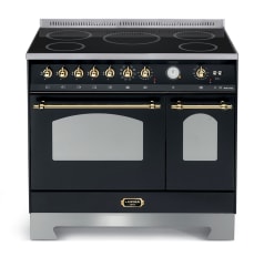 Piano de cuisson - Dolce Vita 90 cm (2 fours) (Noir/Laiton) Induction