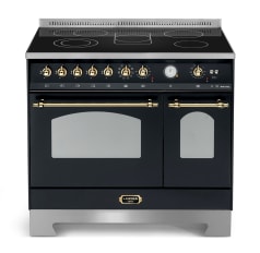 Piano de cuisson - Dolce Vita 90 cm (2 fours) (Noir/Laiton) Céramique