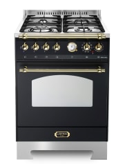 Range cooker - Dolce Vita 60 cm (1 oven) (Black/Brassed) Gas