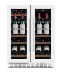 Under-counter wine cooler - WineCave 60D2 Powder White Label-view