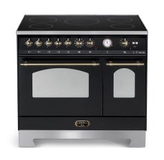 Piano de cuisson - Dolce Vita 90 cm (2 fours) (Noir/Bronze) Induction - Pour l'installation dans l'îlot de cuisine