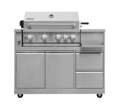 Inox Range - Module met gasbarbecue 