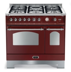 Piano de cuisson - Dolce Vita 90 cm (2 fours) (Rouge Bordeaux/Chrome) Gaz