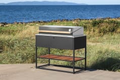 Free-standing charcoal grill