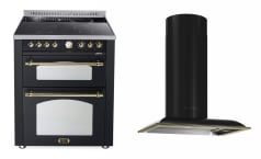 Spispaket - Lofra 70 cm Induktion 2 ugnar + Fjärås 70 cm Blender - Svart/Mässing