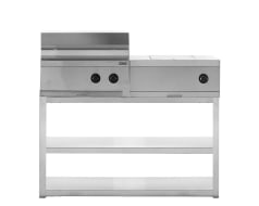 Nordic Line - Free-standing charcoal grill with side burner - Stainless