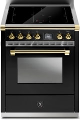 Ascot - Combi-Steam - Induktionsspis 70 cm (1 ugn) (Svart/Mässing) 
