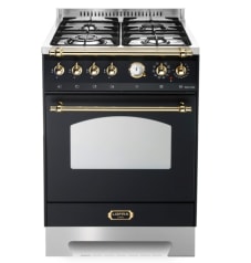 (Outlet) - Komfur - Dolce Vita 60 cm (1 ovn) (Sort/Messing) Gas