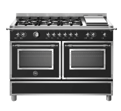 Heritage - Gasskomfyr 120 cm (2 ovner) (Svart) 