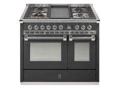 Ascot - Combi-steam - Gasspis 100 cm (2 ugnar) (Antracite/Chrome) + BBQ