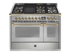 Ascot - Combi-steam - Gasspis 120 cm (2 ugnar) (Inox/Brass) + BBQ