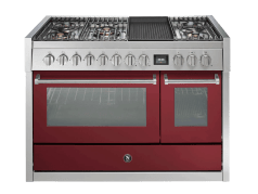 Genesi - Combi-steam - Gasspis 120 cm (2 ugnar) (Bordeaux) + BBQ
