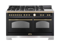 Dolce Vita - Dual Fuel Range Cooker 150 cm (2 ovens) (Black/Brassed) 