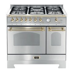 Dolce Vita - Dual Fuel Range Cooker 90 cm (2 ovens) (Stainless/Brassed)
