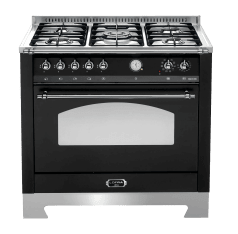 Dolce Vita - Gasherd 90 cm (1 Backofen) (Schwarz/Chrom)