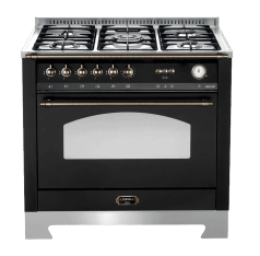 Dolce Vita - Gasherd 90 cm (1 Gasofen) (Schwarz/Bronze)