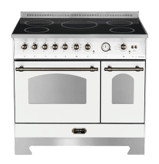 Dolce Vita - Induction Range Cooker 90 cm (2 ovens) (Pearl white/Bronze) 