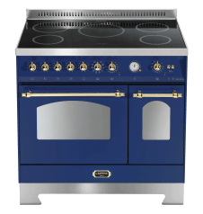 Piano de cuisson - Dolce Vita 90 cm (2 fours) (Bleu/Laiton) Induction