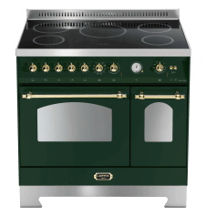 Dolce Vita - Induction Range Cooker 90 cm (2 ovens) (Green/Brassed) 