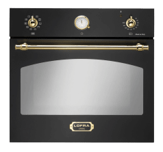 Einbaubackofen Dolce Vita 60 cm (Schwarz/Messing)