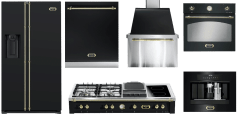 Kitchen package - Lofra Dolce Vita (Rangetop + dishwasher + refrigerator + extractor hood + splashback + oven + coffee machine)