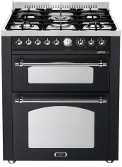 Dolce Vita - Dual Fuel Range Cooker 70 cm (2 ovens) (Black/Chrome)