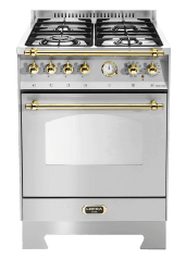 Dolce Vita - Gasherd 60 cm (1 Backofen) (Edelstahl/Messing)