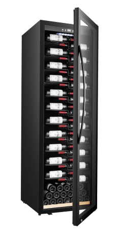 free-standing-wine-fridge-wineexpert-192-fullglass-black-label-view