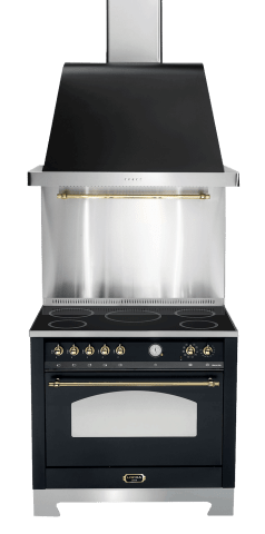 komfyrpakke-svart-messing-dolce-vita-90-cm-komfyr-vifte-veggbeskyttelse-induksjon-1-ovn