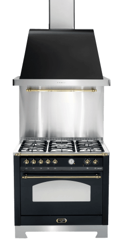 herdpaket-schwarz-messing-dolce-vita-90-cm-gas-1-backofen-herd-dunstabzugshaube-herdblende