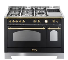 dolce-vita-gasherd-mit-keramikkochfeld-120-cm-2-backofen-schwarz-messing