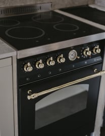 Piano de cuisson - Dolce Vita 60 cm (1 four) (Noir/Laiton) Induction