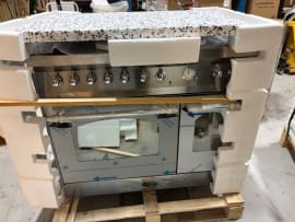 (Outlet) - Dolce Vita - Induktionskomfur 90 cm (2 ovne) (Rustfri/Krom) 