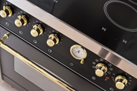 Piano de cuisson - Dolce Vita 70 cm (2 fours) (Noir/Laiton) Induction