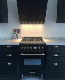 Piano de cuisson - Dolce Vita 60 cm (1 four) (Noir/Laiton) Induction