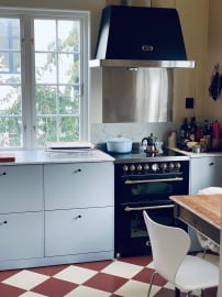 Piano de cuisson - Dolce Vita 70 cm (2 fours) (Noir/Laiton) Induction