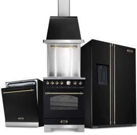 Kjøkkenpakke - Lofra Dolce Vita 60 cm (Komfyr + Oppvaskmaskin + Kjøleskap + Vifte + Veggbeskyttelse) Induktion