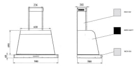 Emhætte Dolce Vita 90 cm Rustfri