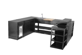 Myoutdoorkitchen - Nordic Line - Arbeidsbenk med dør 120 cm (Svart)