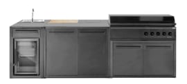 Myoutdoorkitchen - Nordic Line - Arbeidsbenk med dør 120 cm (Svart)