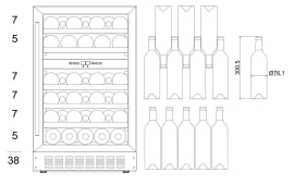 Øl- og vinkøleskab, kombinationspakke cm (B: x 80/89 x D: