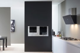 Vifte Modern 90 cm vertikal (Rustfri/Svart)