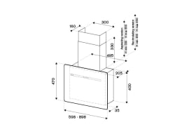 Bertazzoni - Emhætte Professional 90 cm vertikal