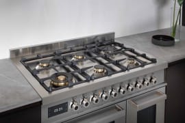 Professional - Gasspis 90 cm (2 ugnar) (Rostfri)